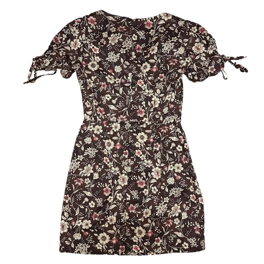 Glamorous ASOS Floral Y2K Dress Brown Size 2 - Picture 2 of 4
